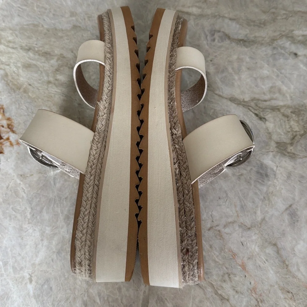 Seychelles Jaycie NWOT Cream Memory Foam Platform Sandals Buckle 8.5 - Picture 7 of 10